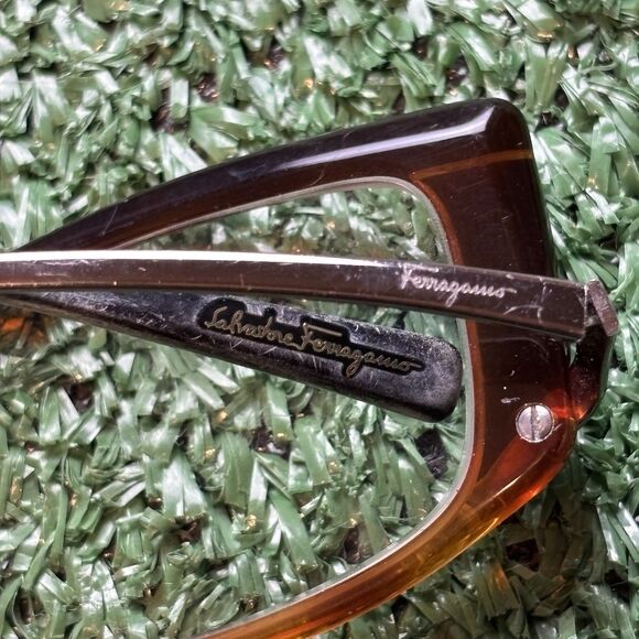 salvatore ferragamo Brown Eyeglasses 2568 Frame 54 MM AUTHENTIC Italy main image 4